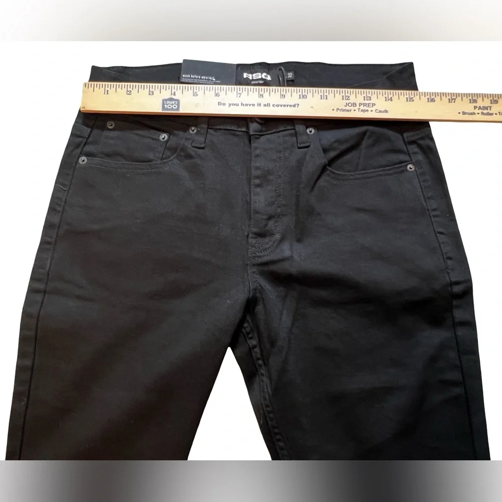 RSQ Relaxed Taper‎ Black Jeans Men’s size 28x32 Stretch Denim Streetwear Pants